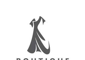 Dress woman logo design beauty fashion for boutique shop vector template vector