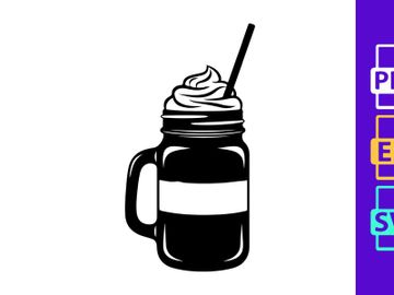 Mason Jar Drink with Whipped Cream preview picture