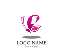 Fresh lavender flower logo vector flat design