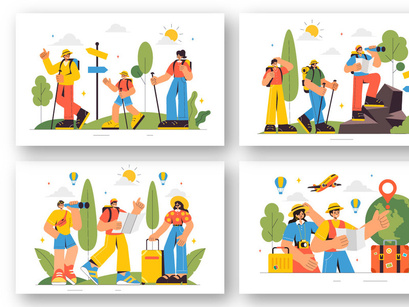 9 Travel and Backpacking Illustration