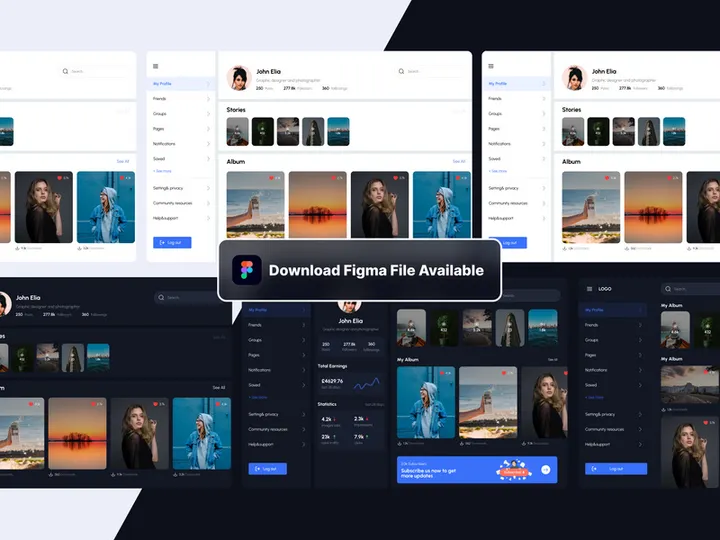 User Profile UI Kits preview picture