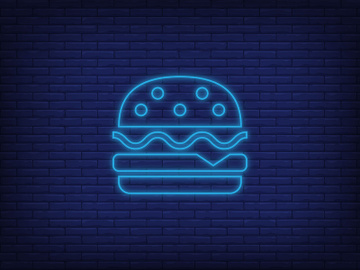 Burger Neon Light Logo preview picture