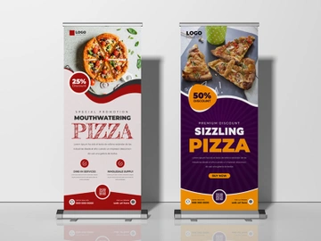 Pizza Shop Roll Up Signage Standee Ver-2 preview picture
