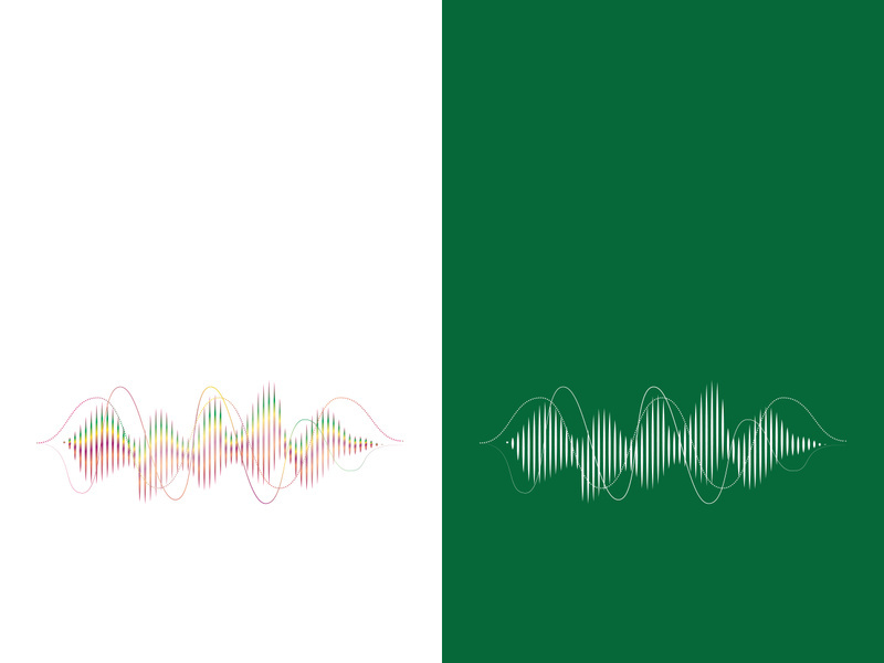 Sound waves vector illustration design template