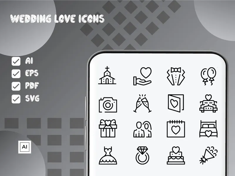 Wedding Love Icons