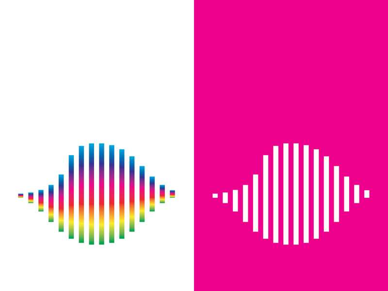 Sound waves vector illustration design template