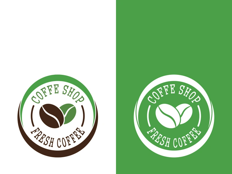 Coffee bean icon vector illustration template