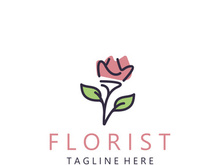 Flower logo design Floral emblem. Cosmetics, Spa, Beauty salon identity, Boutique and wedding invitations