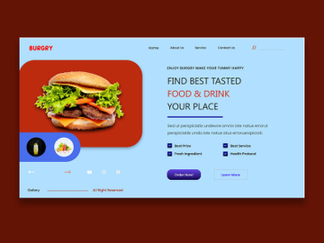Burger Sale Landing Page Hero Header preview picture
