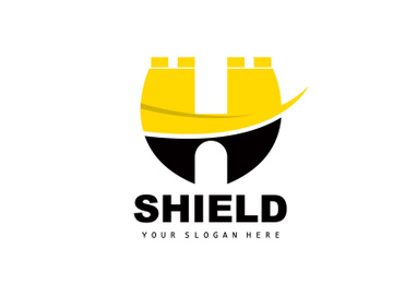 Shield Logo, Safe And Strong Security Vector, Design, Protection Simple Style, Template Brand Icon preview picture