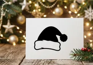 Festive Santa Hat with Pom-Pom for Christmas Celebrations