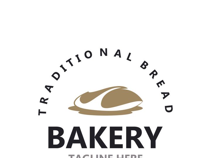 Bread Vintage style Logo Design Vector, label product Bake shop Homemade template