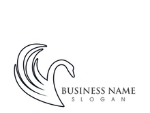 Swan logo and symbol vector