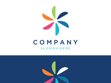 Abstract propeller logo with creative idea