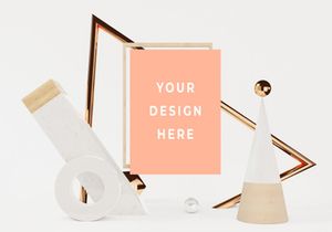 Abstract Geometric Shape Mock up Frame