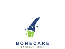 Bone care logo, Minimalist joint bone design Illustration orthopedic template