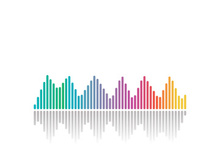Sound waves vector illustration design template