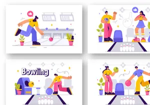 13 Bowling Game Illustration