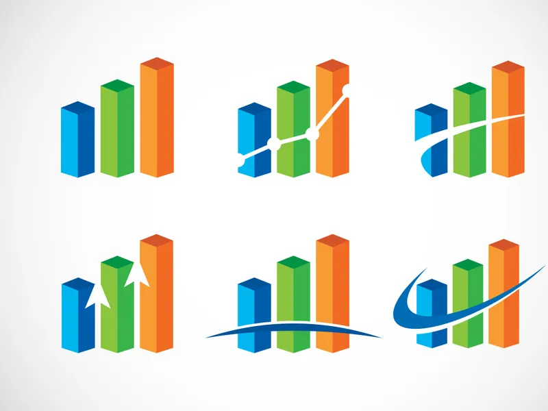 Finance and accounting logo design set vector template