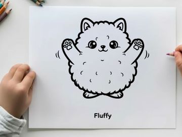 Cute fluffy white cartoon sheep smiling vector illustration preview picture