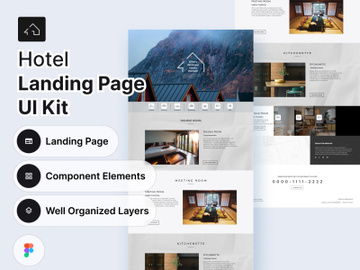 Harmonia | Hotel Landing Page UI Kit preview picture