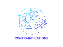 Contraindications blue gradient concept icon preview picture