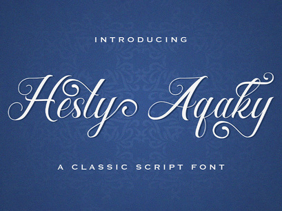 Hesty Aqaky - Modern Script Font