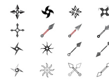 Ninja weapon icon vector logo design