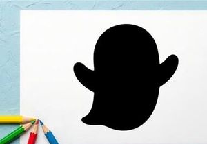 Silhouette of a cute cartoon baby face with ears and round head