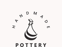Pottery logo design handmade, creative traditional mug craft concept inspiration nature workshop