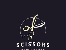 Scissors Logo Design Icon Template. Modern simple design. barbers tools and barbershop. Vector Illustration
