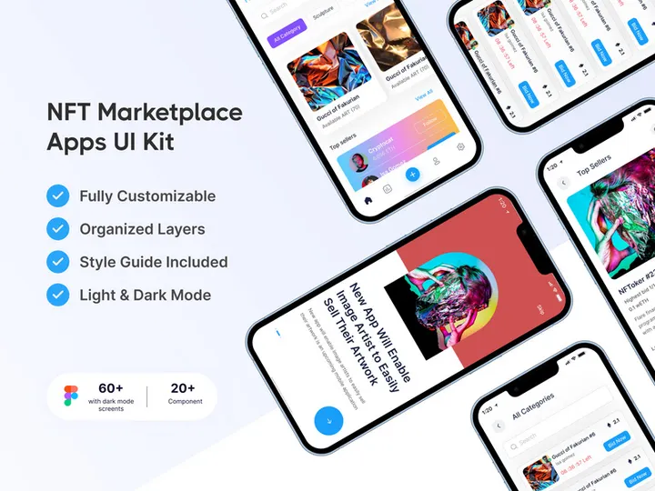 NFTX - NFT Marketplace App UI Kits preview picture