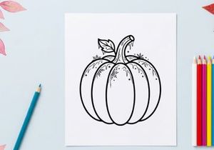 Pumpkin illustration for autumn or Halloween themes. Hand-drawn pumpkin sketch for seasonal design and decoration.