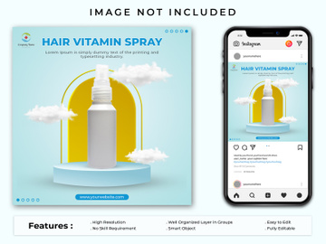 Spray Bottle Social Media Post Template Premium PSD preview picture