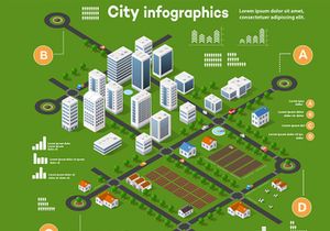 Isometric set infographics