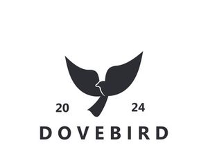 Dove bird elegant flying logo design Nature Wildlife Label style vintage image