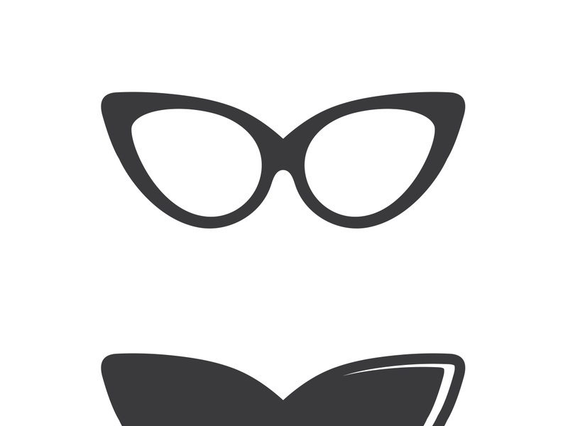 Glasses symbol vector icon