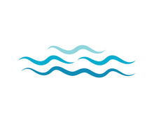 Water wave vector icon illustration