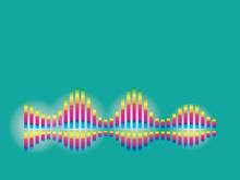 Sound waves vector illustration design template