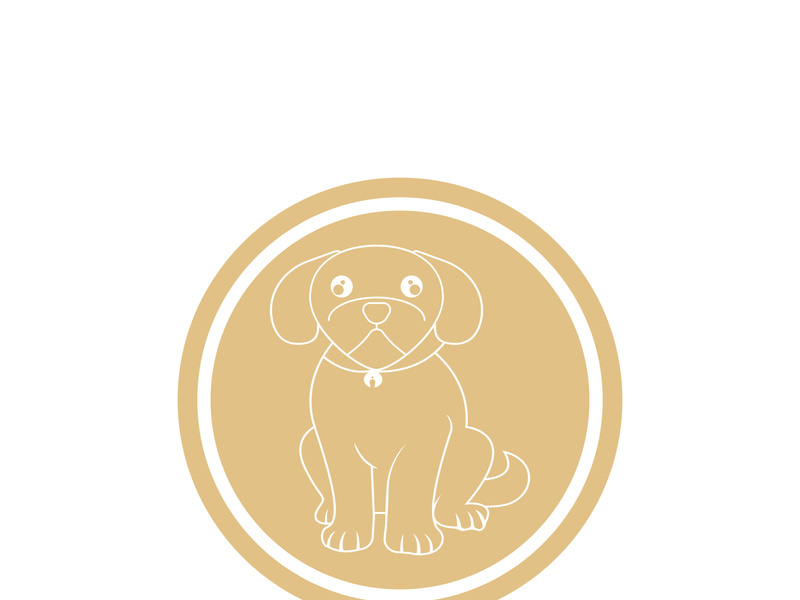 Dog logo vector design icon illustration template