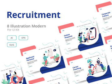 Recruitment set Illustration preview picture