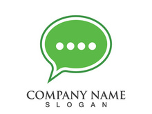 Speech bubble icon logo template vector illustration