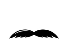 Moustache set icons for barber logo  barber shop and retro design