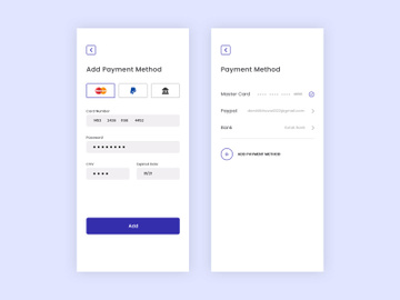 Payment screens concept preview picture