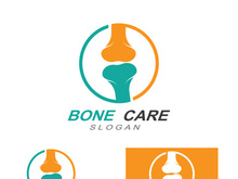 Bone logo design.logo for nursing, medical, orthopedic.