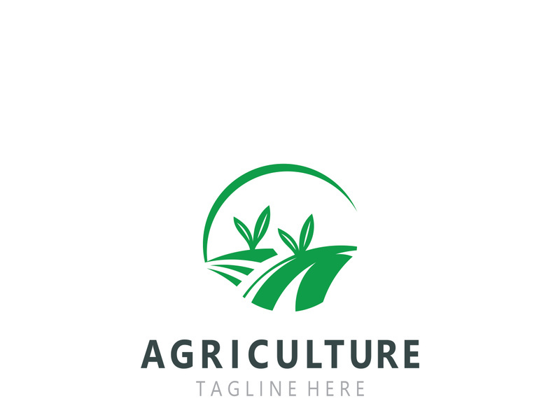 Agriculture Farm Logo Design. Premium country farming field natural harvest