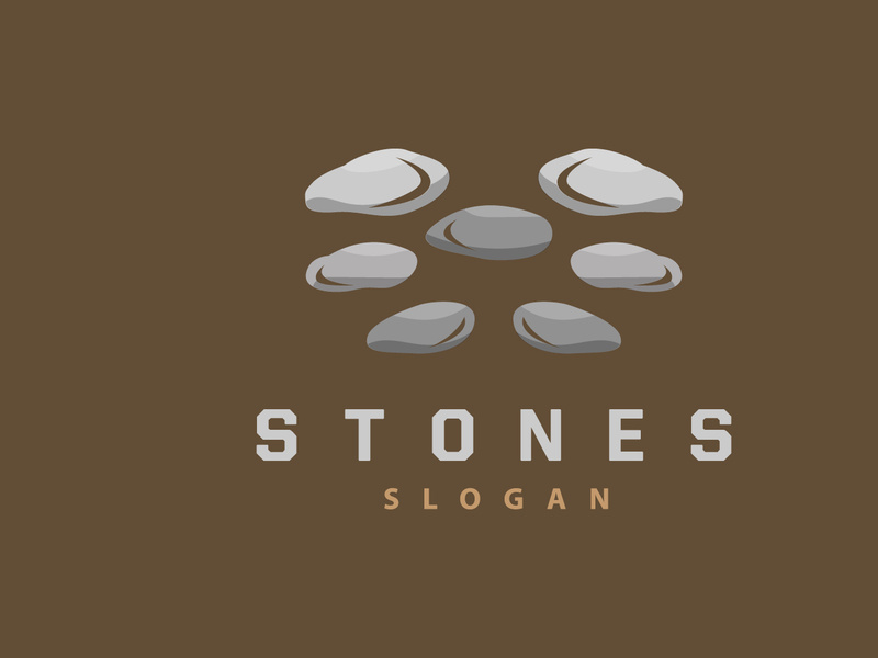 Stone Logo, Premium Elegant Design, Stone Balance Vector