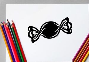 Candy Illustration of a Wrapped Hard Candy for Confectionery Design