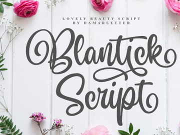 Blantick Script Handwriting preview picture