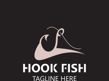 Hook Fishing logo simple and modern vintage rustic vector design style template illustration preview picture